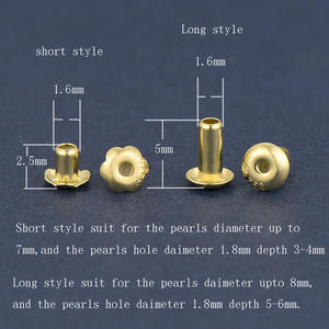 Au 750, accesorios de joyería DIY, pendiente de oro de 18 quilates, barril de plástico, bricolaje, perla, GEMA, agujero de piedra, agujas, montaje de poste para fabricación de joyas - Product Image 6