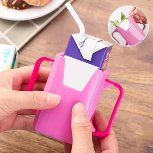 Anti-Squeeze Cup Holder, Adjustable Milk Cup Holder Juice Box Holder, Portable <b>Drink</b> Holder For Home, Car, Or Traveling - Product Image 3