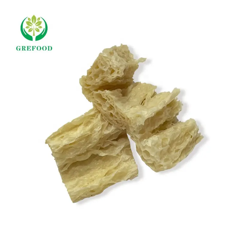 Grefood TVP Low Fat Textured Vegetable Protein Organic Vegetarian Meat Sausage Wholesale protein TVP for steak making factory