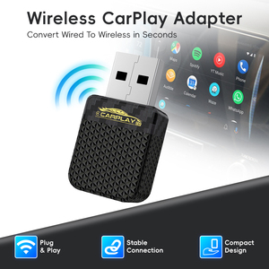 Mini Wireless <b>Plug</b> & Play Carplay AdapterAndroid Auto Mirror Link Airplay 4 in 1 <b>USB</b> Wired to Wireless CarPlay Dongle - Product Image 1