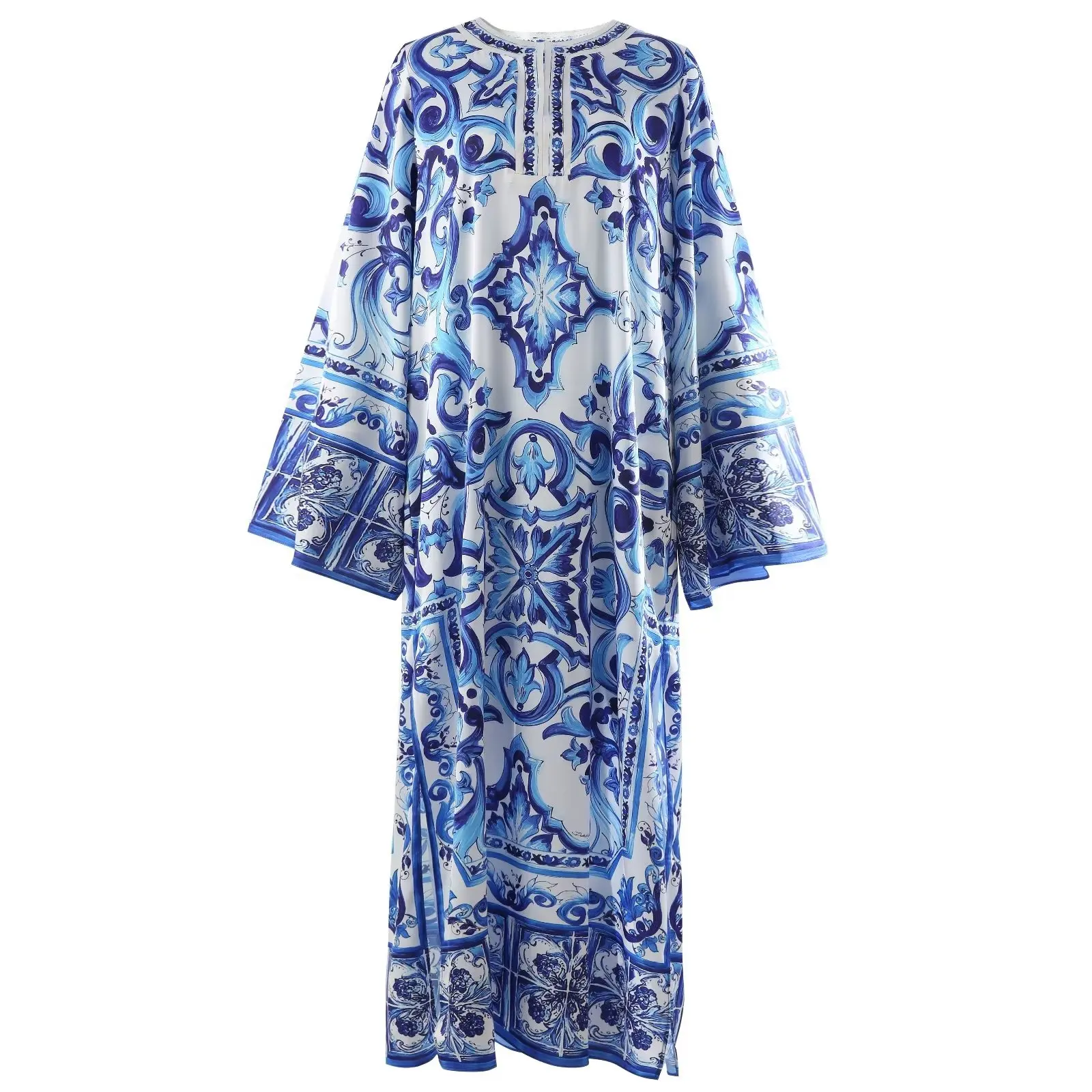 Loose Plus Size Dress New Arrival Location Printed Vintage Kaftan Casual Hot Sale Women Dress