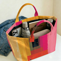 Sac fourre-tout en PVC transparent imperméable Color Corridor, sac de plage, pochette, sacs à main à nœud, sac de rangement