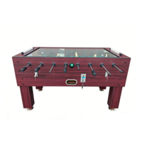 Table de baby-foot de haute qualité avec plateau en verre de 5 pieds et fonctionnement à monnayeur