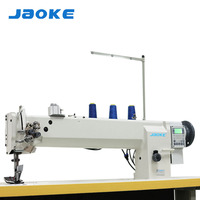 Machine à coudre à double aiguille JAOKE à bras long et grande capacité pour le cuir, les tapis de voiture et le tissage de tentes