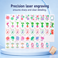 Jeu de Mahjong américain personnalisé en acrylique rose nacré, 166 tuiles, 4 couches, imprimé à l'intérieur, NMJL Std 30mm, coffret cadeau de luxe, directement de l'usine