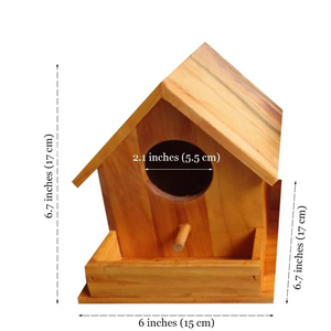 Maisons d'oiseaux en contreplaqué de couleur naturelle DIY design moderne Nid d'oiseau en bois - Product Image 2
