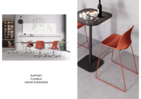 Chaise de conférence moderne colorée en gros, siège et dossier en PP, chaise de salle à manger de luxe nordique rembourrée blanche pour salon