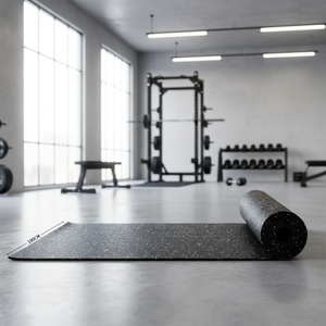 Rollo de Suelo de Goma Antideslizante para Gimnasio, Tapete de Goma Resistente a Impactos con Diseño Moteado para Centros de Entrenamiento y Culturismo - Product Image 1