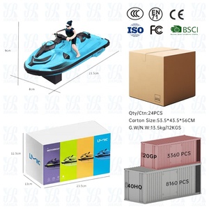 AiJH Rc barco Control remoto lancha eléctrica modelo <span class=keywords><strong>de</strong></span> alta velocidad 2,4G agua Rc lancha motora Juguetes - Product Image 5