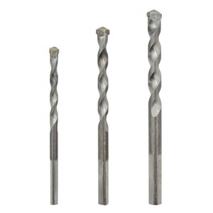 Tungsten Carbide Drill Bits Spiral For Masonry Concrete Electric Drills Set Bright Uncoated Round Shank - Product Image 1