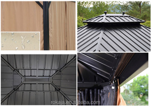 Tente de pavillon à double étage, tente de jardin chinoise imperméable à l'eau, <span class=keywords><strong>parapluie</strong></span> à quatre coins, moustiquaire, banquet de mariage, gazebo - Product Image 4