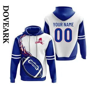 DOVEARK OEM/ODM Customize USA Size Nfl Football Teams Buffalo City Color Sport Wear Top Clothing Pullover Hooded Sweatshirt