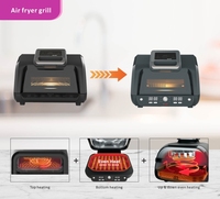 Appareils de cuisine Home Smart 6l 12 en 1 Friteuse sans huile Observation Window Power Xl Air Flyer Fryer Grill Electric Digital