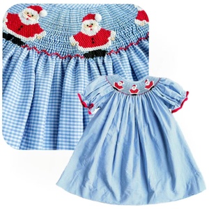 Abito Smockato a Mano con Topolino Cartoon, <span class=keywords><strong>Vestito</strong></span> Rosa a Quadretti per Bambine, Morbido Cotone Casual per Feste, Lunghezza al Ginocchio - Product Image 4
