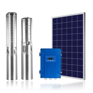 Amostras com desconto Solar Water Pump Kit Híbrido Para Agricultura Bombas De Energia Com Temporizador Dc Motor Made In China Seawater Fish Pond