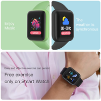 Bracelet intelligent TFT carré à succès avec moniteur de fréquence cardiaque et suivi d'activité, bracelet en silicone, étanche 3 ATM, jusqu'à 7 jours d'autonomie de la batterie