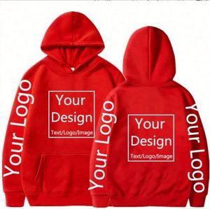 <b>Free</b> Samples Pullover 100% Cotton Logo Hooded Plus Size Men's 400 500 GSM Thick Custom Oversized Heavy <b>Weight</b> Hoodies - Product Image 1