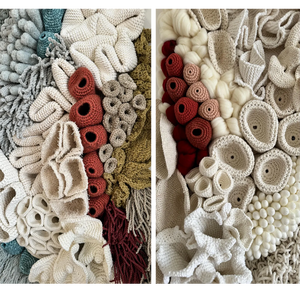 Cadeau de maison Boho tissé tapisserie hôtel haut de gamme décoratif peinture fibre Art 3D texturé mur Art <span class=keywords><strong>corail</strong></span> récif tenture murale Art déco - Product Image 6