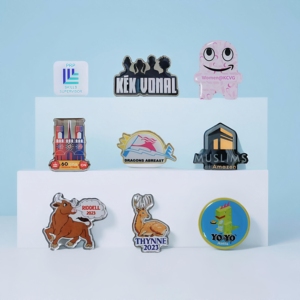 Tùy Chỉnh Epoxy Nhỏ Giọt Kim Loại Biểu Tượng Phù Hiệu Bù Đắp In Ấn Công Ty Xây Dựng Thương Hiệu Đồng/Nhôm/SS Cho Thời Trang/Động Vật - Product Image 2