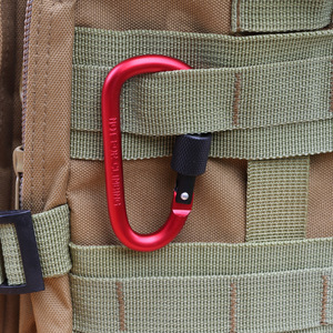 D-Type Carabiner Size 8 Aluminum Alloy With Lock Quick Release Hook 30kg Load Capacity Outdoor Use - Product Image 3