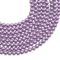 Vente Flash : Perles d'imitation de culture violettes de 6 mm, haute brillance, rondes, en vrac, directement de l'usine, pour la fabrication de bijoux DIY
