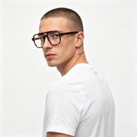 Lbashades JQ1001 Nouveau Design Montures de Lunettes de Luxe de Haute Qualité Double Pont en Acétate Montures Optiques Logo Personnalisé