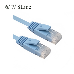 Câble Ethernet plat CAT6 UTP 6/7/8 lignes pour l'Europe, cordon de raccordement réseau en cuivre pur non blindé pour utilisation intérieure HDTV - Product Image 1