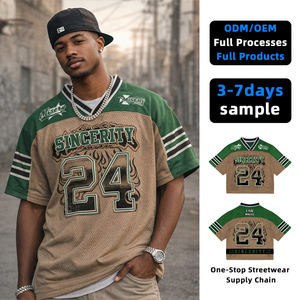 T-shirts décontractés pour hommes de premier choix, style hip-hop, en tricot Spandex/Polyester 200g, impression numérique, séchage rapide, service OEM, patchwork personnalisé - Product Image 1