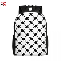 Sac à dos imprimé drapeau palestinien de haute qualité, sac de voyage en polyester durable pour les trajets quotidiens, l'école et les activités de plein air