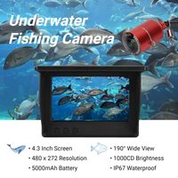 Kit de caméra de pêche sous-marine avec écran LCD IPS de 4,3 pouces, vision nocturne, équipement de pêche sur glace en hiver, fabriqué en usine depuis 13 ans
