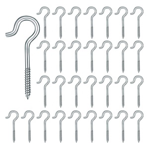 Crochets à vis fins et ronds en argent, 2 pouces, 50 pièces, pièces en acier inoxydable - Product Image 4