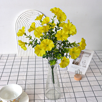 Bunga Eucalyptus Buatan, Morning Glory, dan Trumpet Flower untuk Dekorasi Pernikahan Luar Ruangan, Hiasan Ruang Tamu, dan Rangkaian Bunga Meja