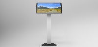 Kiosque à écran tactile PC sur pied de 32 pouces, machine de lecture de scanner de passeport en libre-service pour aéroport
