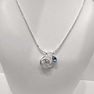 Collar de plata de ley 925 con flor, precio de fábrica, collar de mejores amigas, joyería fina para niñas, chapado en oro, con cuentas de piedra natural. - Product Image 1