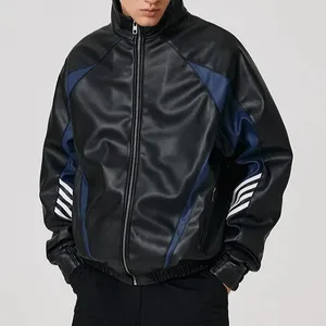 Mens Leather Windbreaker Jacket Men's Clothing Keep Warm Windproof And Waterproof Mens Outdoor Leather Jacket