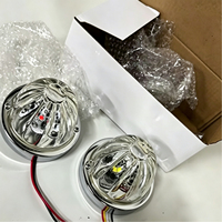 Glaslinsen-LED-Wassermelonenleuchte mit Zweifarbiger Blitz-Rotationseffekt-Lampe für LKW-Anhänger Pickup Seitenmarkierungs-Warnleuchten