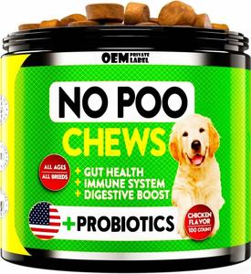 Tabouret naturel à formule personnalisée dissuasif pour chiens à mâcher pour arrêter de manger des crottes à mâcher pour chiens atteints de coprophagie - Product Image 1