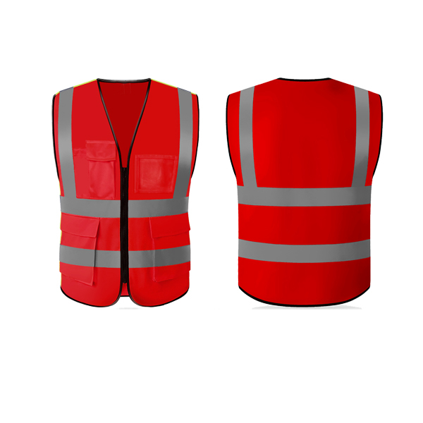 Многослойный защитный жилет из полиэстера с высокой видимостью
