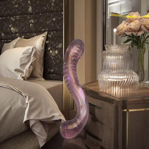 OEM Pink Glass Dildos Sexspielzeug für Lesben Frauen und SM Games Blown Technique Glass Penis - Product Image 1