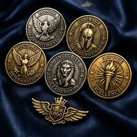 Ensemble de pièces commémoratives 3D en relief personnalisées, coffret cadeau, pièces souvenir en or antique, boîte de présentation, récompense événementielle, logo personnalisé OEM