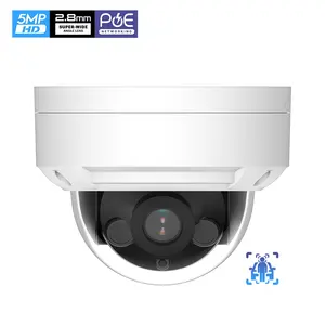 5MP rosto humano e veículo detecção segurança PoE IP dome câmera IR visão noturna IK10 à prova de vandalismo ip cctv dome poe câmera