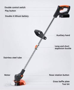 Tondeuse à gazon sans fil électrique à batterie, débroussailleuse à dos, outil de jardin portable et léger, tondeuses à gazon à batterie - Product Image 5