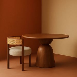 High Quality Solid <b>Wood</b> <b>Dining</b> <b>Chair</b> with Rattan Backrest for Modern Restaurant <b>Dining</b> <b>Chair</b> - Product Image 6
