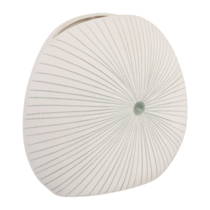 Vaso a conchiglia rotondo a pois, vaso per fiori di ispirazione costiera per soggiorno, camera da letto, ufficio. - Product Image 2