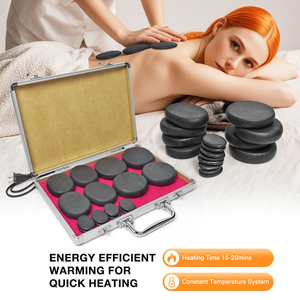 Paquete de 16 piezas de piedras energéticas para el hogar, Spa, masaje corporal, piedras calientes para masaje - Product Image 4