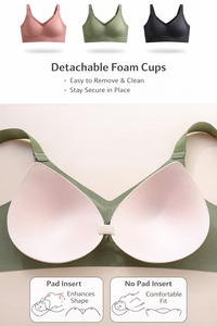 ชุดชั้นในผู้หญิงหน้าอกใหญ่บราไร้รอ<span class=keywords><strong>ย</strong></span>ต่อระบายอากาศได้ใส่สบา<span class=keywords><strong>ย</strong></span>ไม่มีห่วงเหล็ก - Product Image 4