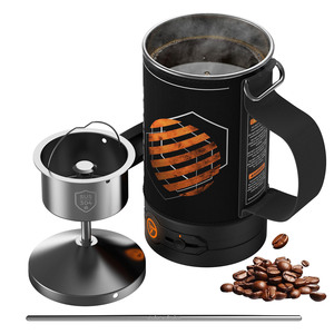 Cafetière électrique à percolation, bouilloire et infuseur à thé 2-en-1, cafetière 3 tasses, kit à thé portable <span class=keywords><strong>pour</strong></span> le camping et les voyages - Product Image 1