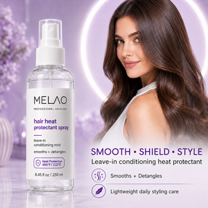 MELAO Hair Heat Protectant <b>Spray</b> Leave-In Conditioning Mist 8.45 fl oz Heat Protection for Damaged Hair Women - Product Image 1