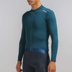<span class=keywords><strong>Maillot</strong></span> de cyclisme thermique à manches longues d'hiver pour hommes en gros classique bleu polaire personnalisée hauts de cyclisme vêtements de vélo - Product Image 4