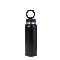Termos Cangkir Vakum Isolasi Stainless Steel 304 Lapis Ganda Tutup Magnetik Modern Laris Manis 750ml Mug Perjalanan Portabel dengan Sedotan